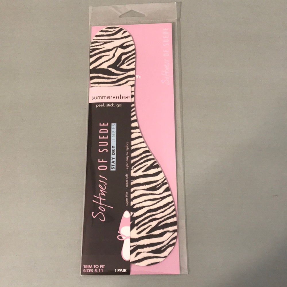 SummerSoles Stay Dry Shoe Liners Zebra Print